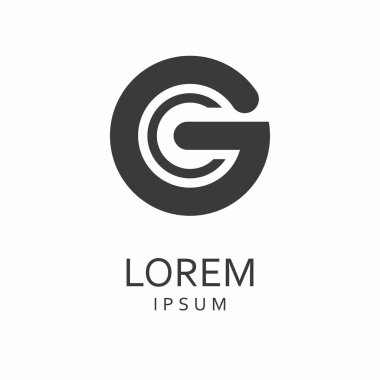 G harfi Logo. Vektör simgesi