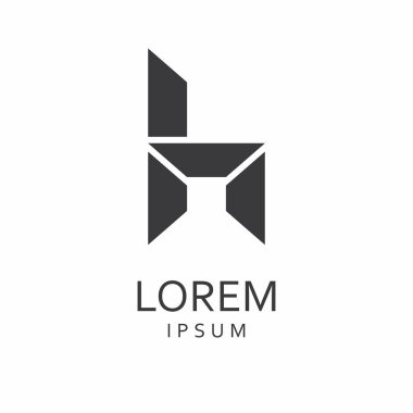 H harfi Logo. Vektör simgesi