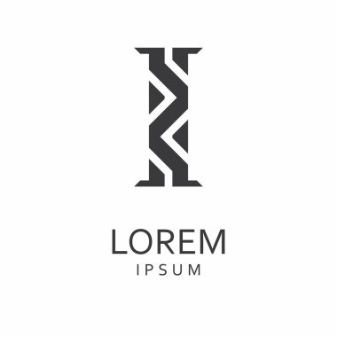 Ben Logo mektubu. Vektör simgesi