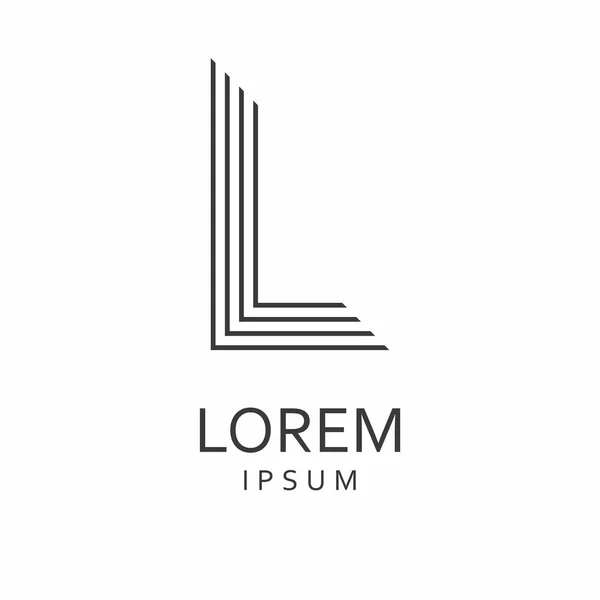 Písmeno L Logo. Vektorové ikony — Stockový vektor