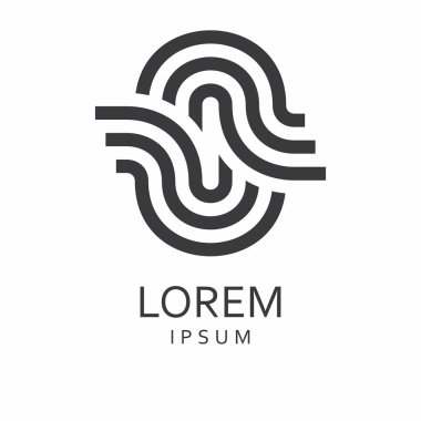 O mektup Logo. Vektör simgesi