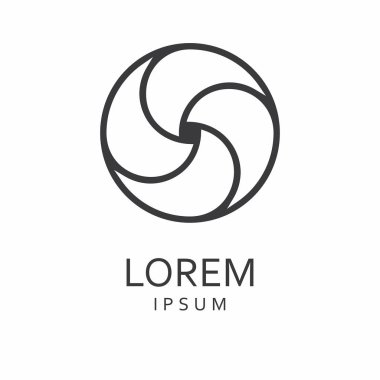 O mektup Logo. Vektör simgesi