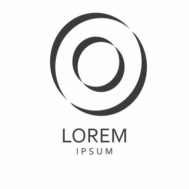 O mektup Logo. Vektör simgesi