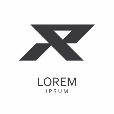 R harfi Logo. Vektör simgesi