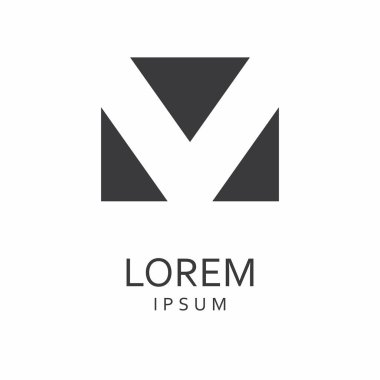 V harfi Logo. Vektör simgesi