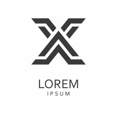 Mektup Logo x. Vektör simgesi