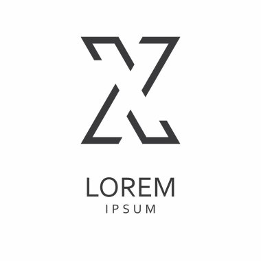 Mektup Logo x. Vektör simgesi