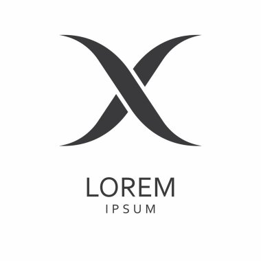 Mektup Logo x. Vektör simgesi