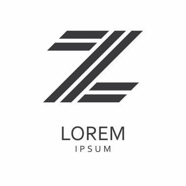 Z harfi Logo. Vektör simgesi