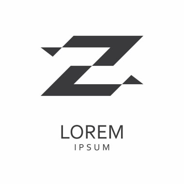 Z harfi Logo. Vektör simgesi