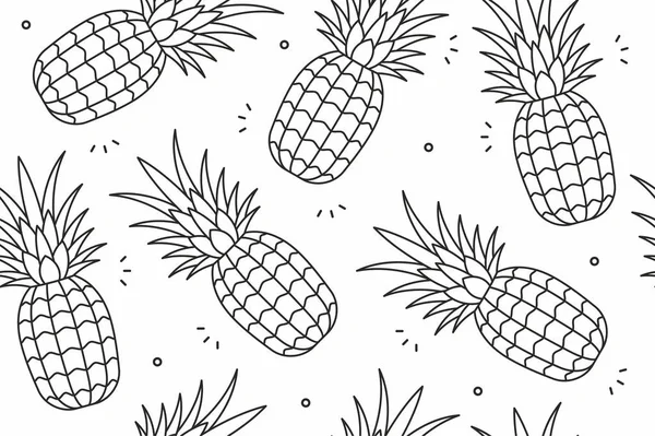 Ananas motif sans couture — Image vectorielle