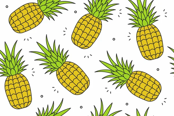 Ananas motif sans couture — Image vectorielle
