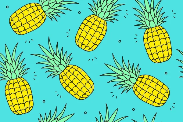 Ananas pürüzsüz desen — Stok Vektör