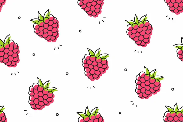 Pola mulus raspberry - Stok Vektor