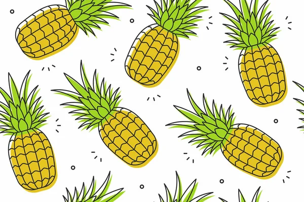 Ananas pürüzsüz desen — Stok Vektör