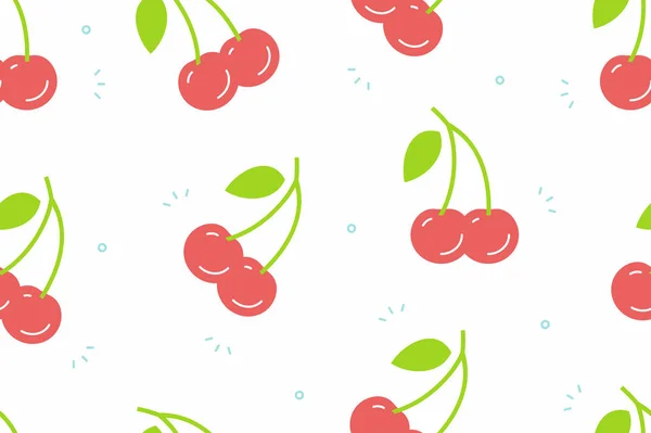 Cherry modello senza cuciture — Vettoriale Stock