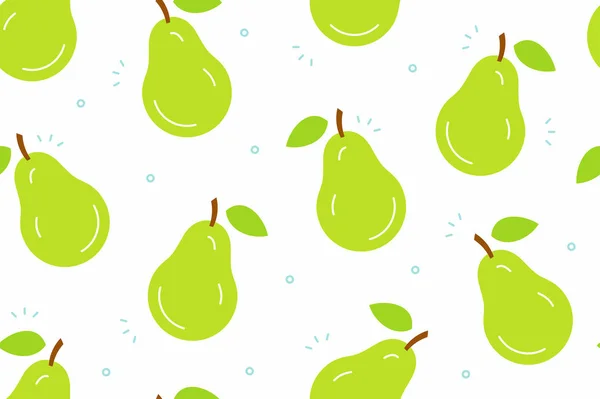 梨のシームレスなパターン — ストックベクタ