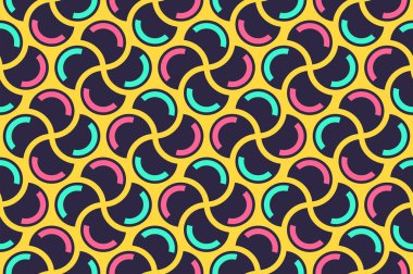 renkli kesintisiz geometrik desen