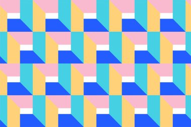 renkli kesintisiz geometrik desen