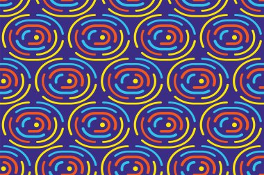 renkli kesintisiz geometrik desen