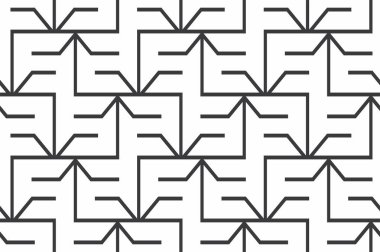 siyah-beyaz kesintisiz geometrik desen