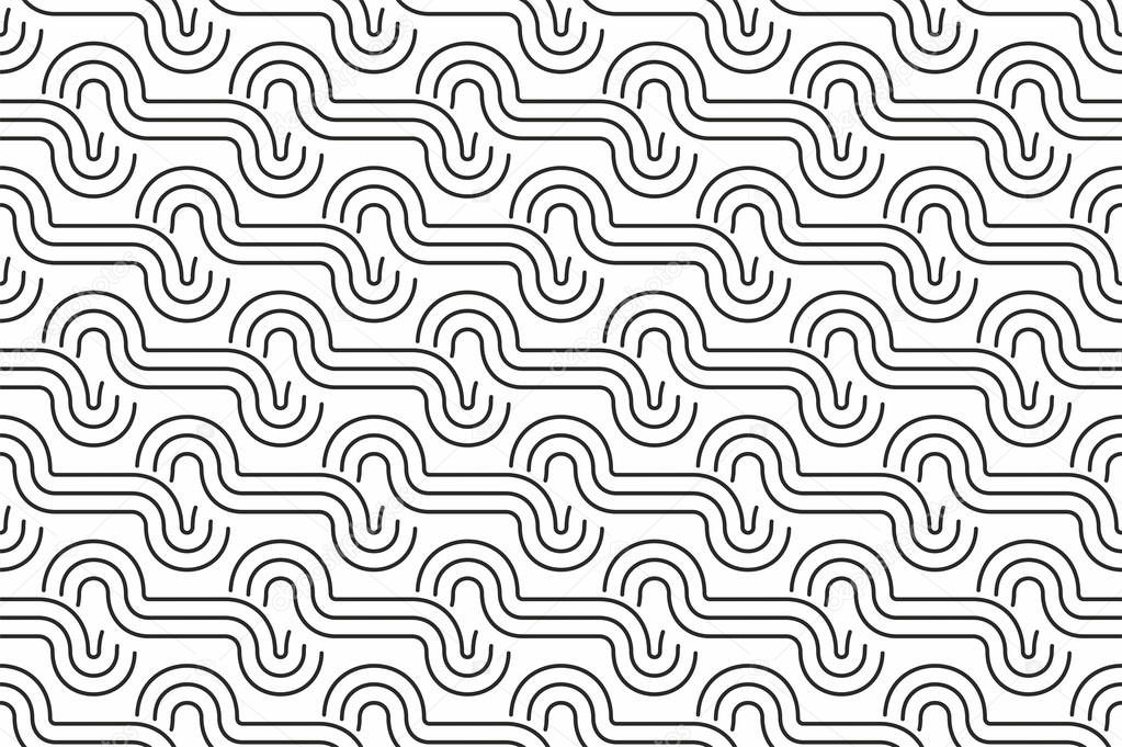  Geometric seamless pattern with linear