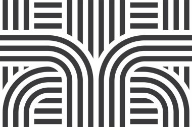 siyah-beyaz kesintisiz geometrik desen