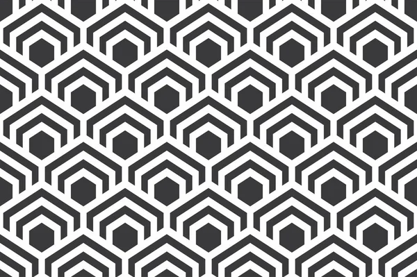 Modèle géométrique sans couture noir et blanc — Image vectorielle