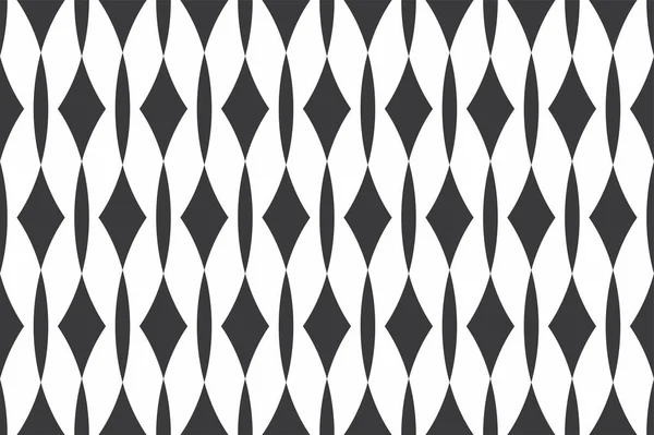 Zwart-wit naadloze geometrische patroon — Stockvector