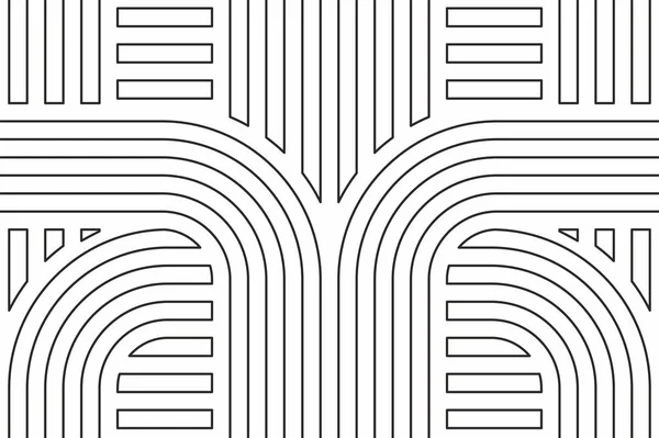 Patrón geométrico sin costura con lineal — Vector de stock