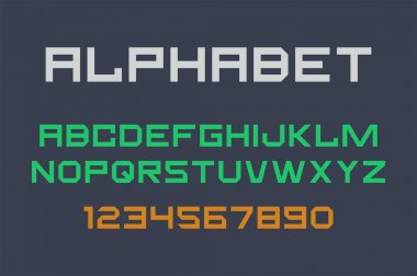 Vektör poster yazı tipi ve alfabe 