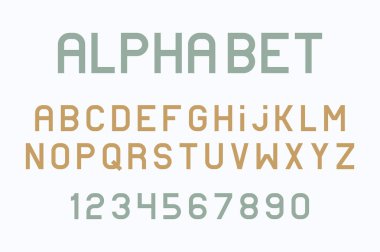 Vektör poster yazı tipi ve alfabe 