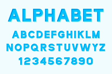 Vektör poster yazı tipi ve alfabe 