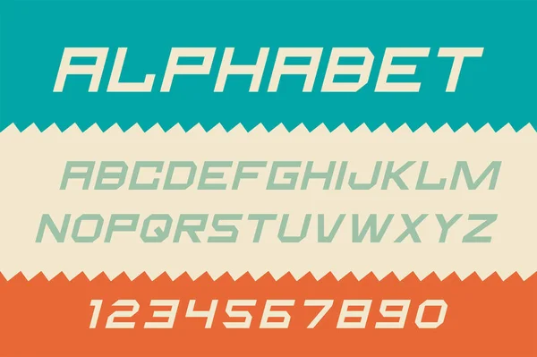 Vector Van Retro Kleurrijke Lettertype Alfabet — Stockvector