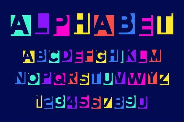 Alphabet Letters Cut Out Paper — Stock Vector