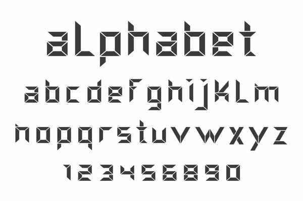 Zwart Van Lettertype Alfabet — Stockvector