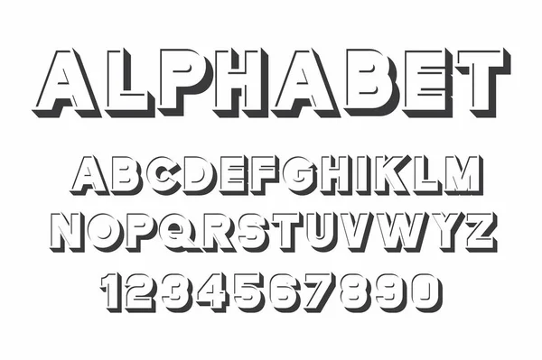 Черный Шрифт Алфавит — стоковый вектор