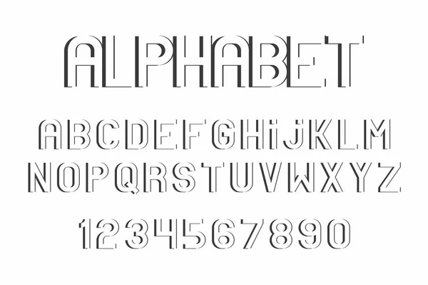 Черный Шрифт Алфавит — стоковый вектор
