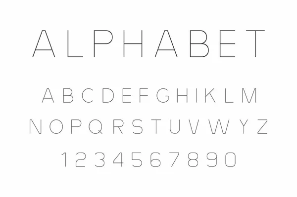 Zwart Van Lettertype Alfabet — Stockvector