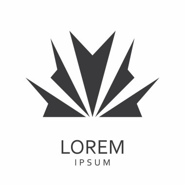 Siyah tasarlamak vektör logo tasarım şablonu