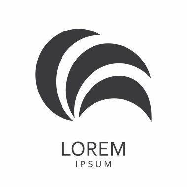 Siyah tasarlamak vektör logo tasarım şablonu