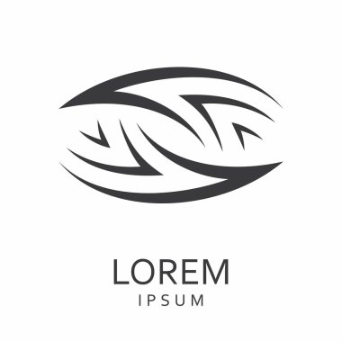 Siyah tasarlamak vektör logo tasarım şablonu