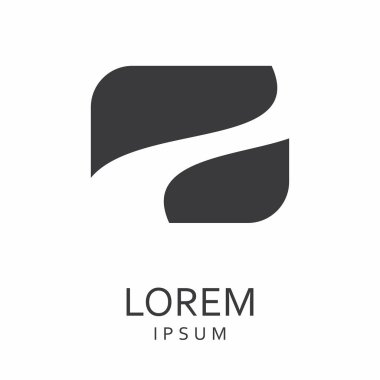 Siyah tasarlamak vektör logo tasarım şablonu