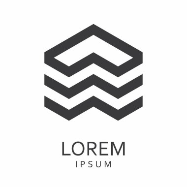 Siyah tasarlamak vektör logo tasarım şablonu