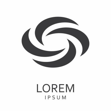 Siyah tasarlamak vektör logo tasarım şablonu