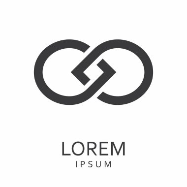 Siyah tasarlamak vektör logo tasarım şablonu