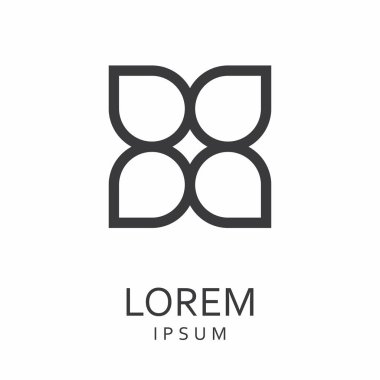 Siyah tasarlamak vektör logo tasarım şablonu