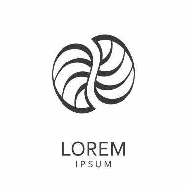 Siyah tasarlamak vektör logo tasarım şablonu