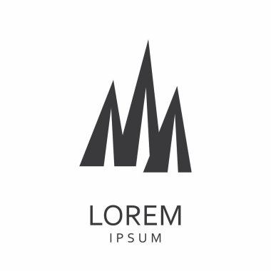 Siyah tasarlamak vektör logo tasarım şablonu