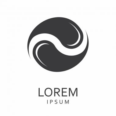 Siyah tasarlamak vektör logo tasarım şablonu